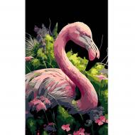 Набор для росписи по номерам Strateg Фламинго в океане цветов BH5025-1