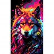 Набор для росписи по номерам Strateg Абстракция волчьего огня BH5025-3