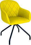 Стул обеденный Nowy Styl WESTER 4S BLACK ECO40 черный/желтый