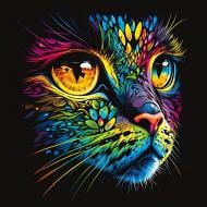 Набор для росписи по номерам Strateg Красочный котенок AV4040-4