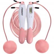Скакалка EasyFit без шнура TwinRope 2,8 м белый с розовым Скакалка EasyFit без шнура TwinRope 2,8 м белый с розовым