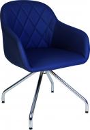 Стілець обідній Nowy Styl WESTER 4S CHROME ECO22 хром/темно-синій