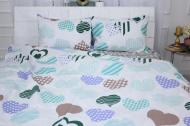 Комплект постельного белья Бязь Ranforce Elite 17-0533 Hearts 143х210 см мультиколор MirSon