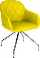 Стул обеденный Nowy Styl WESTER 4S CHROME ECO40 хром/желтый