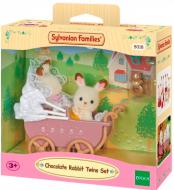 Ігровий набір Sylvanian Families Шоколадні кролики-двійнята у візку