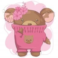 Набор для росписи по номерам Strateg Медвежонок в свитерке ES108