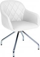 Стілець обідній Nowy Styl WESTER 4S CHROME ECO50 хром/білий