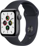 Смарт-часы Apple Watch SE GPS 40mm space grey/midnight Aluminium Case with Midnight Sport Band (MKQ13UL/A)