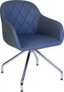 Стілець обідній Nowy Styl WESTER 4S CHROME ECO70 хром/сірий