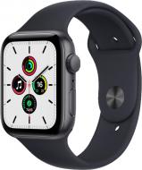 Смарт-часы Apple Watch SE GPS 44mm space grey/midnight Aluminium Case with Midnight Sport Band (MKQ63UL/A)
