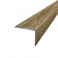Лестничный профиль рифленый АЛЮПРО 23,5х2710 мм дуб сонома
