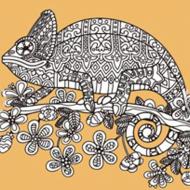 Набор для росписи-антистресс Strateg Хамелеон на ветви JCEE37104