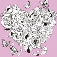 Набор для росписи-антистресс Strateg Сердце цветов JCEE37105