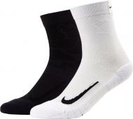 Шкарпетки Nike U NK MULTIPLIER MAX CREW SK0124-912 р.L білий/чорний 2 шт.