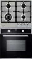 Комплект встраиваемой техники Interline духовой шкаф OES 543 ECC XA + варочная поверхность HGS 763 FGT XM FLAME