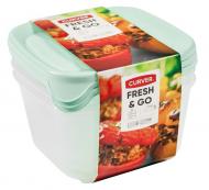 Набір контейнерів для харчових продуктів Curver Fresh & Go 3х1,2 л м"ятний