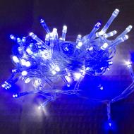 Електрогірлянда Novogod'ko нитка холодний білий + синій світлодіодна (LED) 100 ламп 5 м