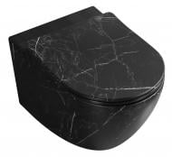 Унитаз подвесной ScandiSPA MARBLE BLACK TORNADO, сиденье Duroplast SLIM soft-close Унитаз подвесной ScandiSPA MARBLE BLACK TORNADO, сиденье Duroplast SLIM soft-close