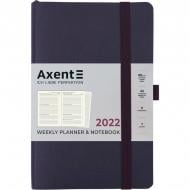 Еженедельник 2022 Partner Soft Skin А5- синий Axent