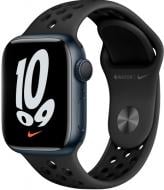 Смарт-часы Apple Watch Nike Series 7 GPS 41mm midnight Aluminium Case with Anthracite/Black Nike Sport Band (MKN43UL/A)