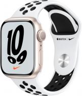 Смарт-часы Apple Watch Nike Series 7 GPS 45mm starlight Aluminium Case with Pure Platinum/Black Nike Sport Band (MKNA3UL/A) Смарт-часы Apple Watch Nike Series 7 GPS 45mm starlight Aluminium Case with Pure Platinum/Black Nike Sport Band (MKNA3UL/A)