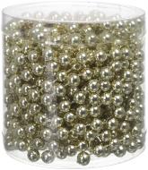 Декорация новогодняя Бусы золотые 6 мм х 6 м 17-75-6