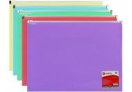 Папка с zip-замком А4 пастельная ассорти Optima O35545 Папка с zip-замком А4 пастельная ассорти Optima O35545