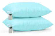 Набір подушок №1616 Eco Light Blue шовкова середня MirSon 50x70 см блакитний