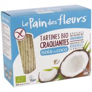 Хлебцы Le Paindes Fleurs органические хрустящие с кокосом (без глютена) 150 г