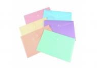 Папка-конверт А5 180 мкм глянец пастельная ассорти Optima O31319