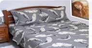 Комплект постельного белья Перья 1,5 серый Zastelli