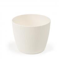 Горщик пластиковий Ламела Магнолія Джампер 160 круглий 0,3 л кремовий
