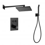 Душевая система скрытого монтажа Imprese с термостатом SMART CLICK ZMK101901222, черный