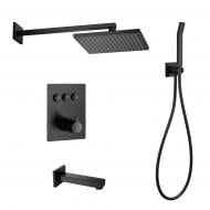 Душевая система скрытого монтажа Imprese с термостатом SMART CLICK ZMK101901231, черный