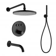 Душевая система скрытого монтажа Imprese с термостатом SMART CLICK ZMK101901227, черный