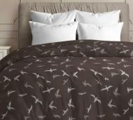 Пододеяльник Birds on brown Front 145x210 см коричневый Zastelli