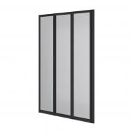 Шторка для ванни Koller Pool Style 1000х1500 мм (right) black matt, скло 4 мм grape