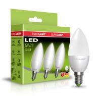 Лампа светодиодная Eurolamp 3 шт./уп. 4 Вт C37 матовая E14 220 В 4000 К