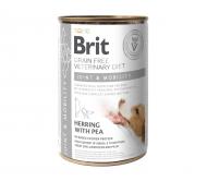 Корм влажный для взрослых собак для всех пород Brit VetDiets для поддержания обмена веществ в суставах (сельдь, горох) 400 г