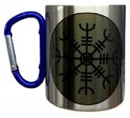 Кружка 4PROFI с синим карабином «Шлем страха» сублимация 300 мл