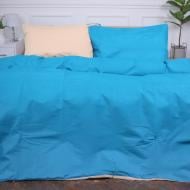 Комплект постельного белья MirSon Ranforce Elite Camillo (12-0712+17-4735) бежевый/голубой