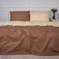 Комплект постельного белья MirSon Ranforce Elite Enrica (12-0712+15-1511) коричневый/бежевый