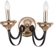 Бра Victoria Lighting Rosemary/AP2 2x40 Вт E14 черный/золото