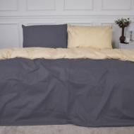 Комплект постельного белья MirSon Ranforce Elite Marco (12-0712+16-5803) серый/бежевый