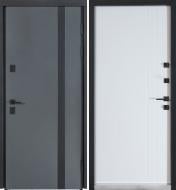 Двері вхідні Булат Котедж 710 білий атласний 2050x950 мм праві