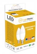 Лампа світлодіодна LightMaster LB-620 2 шт./уп. 8 Вт C37 матова E14 230 В 4000 К