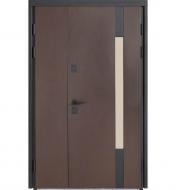 Двері вхідні Булат Термо Хаус 705 венге темний / венге темний 2050x1200 мм праві