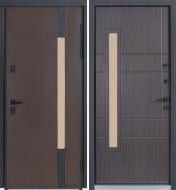 Двері вхідні Булат Термо Хаус 705 венге темний / венге темний 2050x950 мм ліві