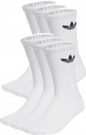 Шкарпетки Adidas TRE CRW SCK 6PP IJ5619 р.L білий