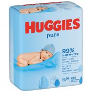 Детские влажные салфетки Huggies Pure Quad 224 шт.